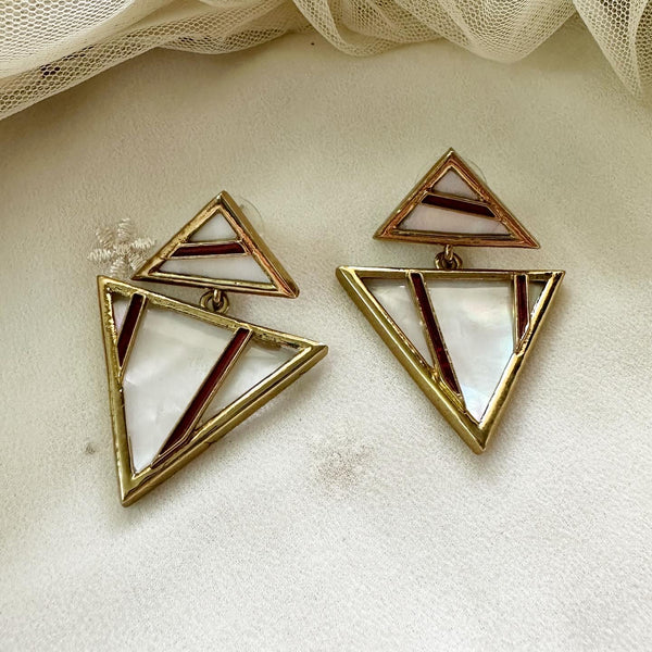 Mother of Pearl Trapeze earrings - Adorna