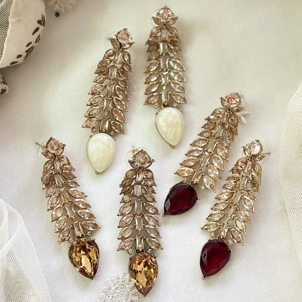 Pine-tear drops LCT earrings
