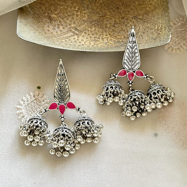 Thilak Silver jumkha earrings