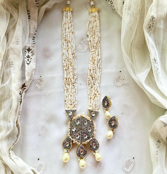 Victorian Sparkly sugar beaded hexa mala set
