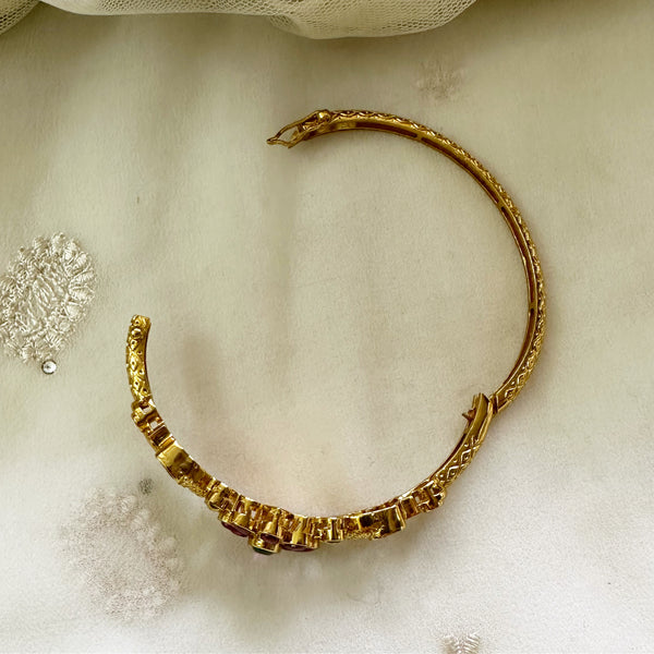 Floral Peacock Kemp Kada/bracelet