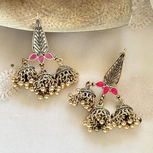 Thilak Antique Gold jumkha earrings