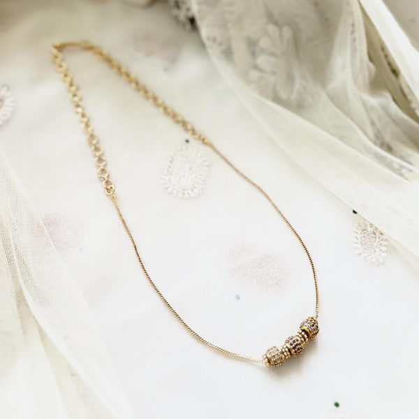 Sphere Matte CZ thin neckpiece