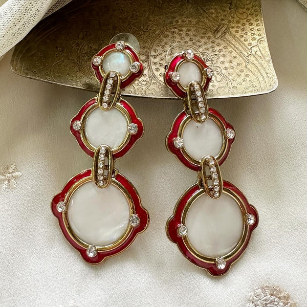 Mother of Pearl circles danglers