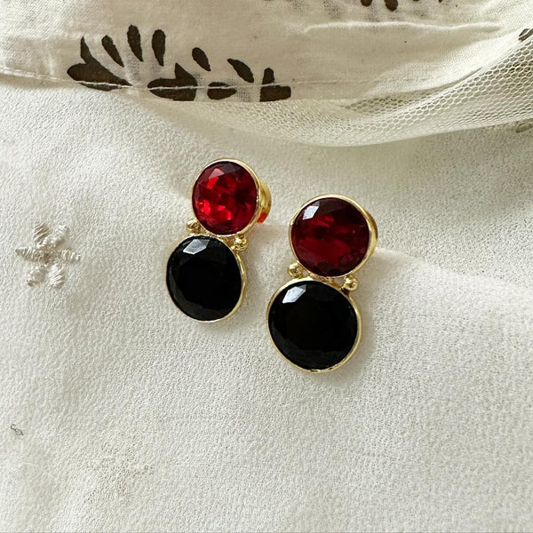 Double Dollops cut stone earrings