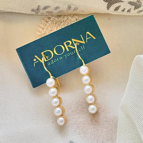 Penta pearl rack earrings