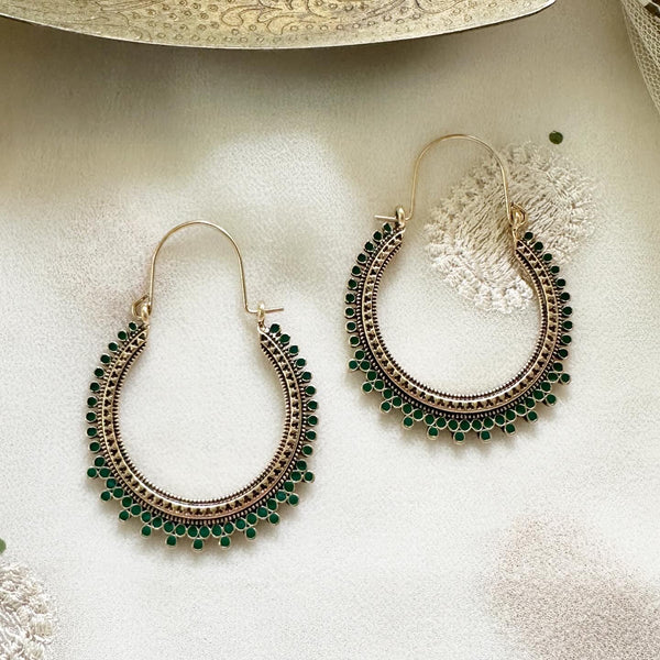 Chaand dots hoop style earrings