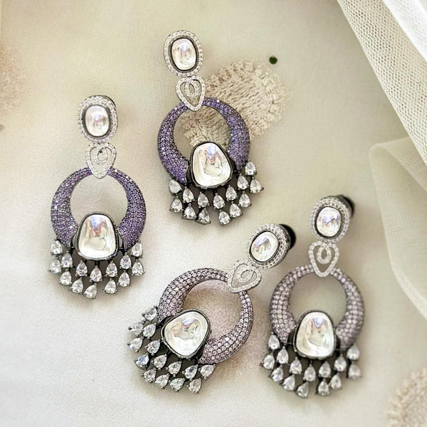Polki CZ Chaand party earrings