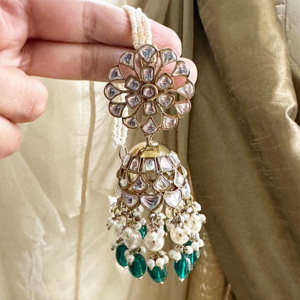 Serene floral jumkhas - White