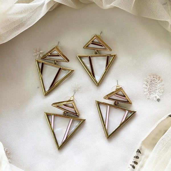Mother of Pearl Trapeze earrings - Adorna