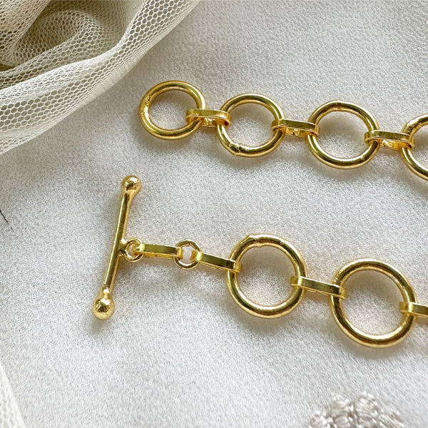 Raw stone openable bracelet