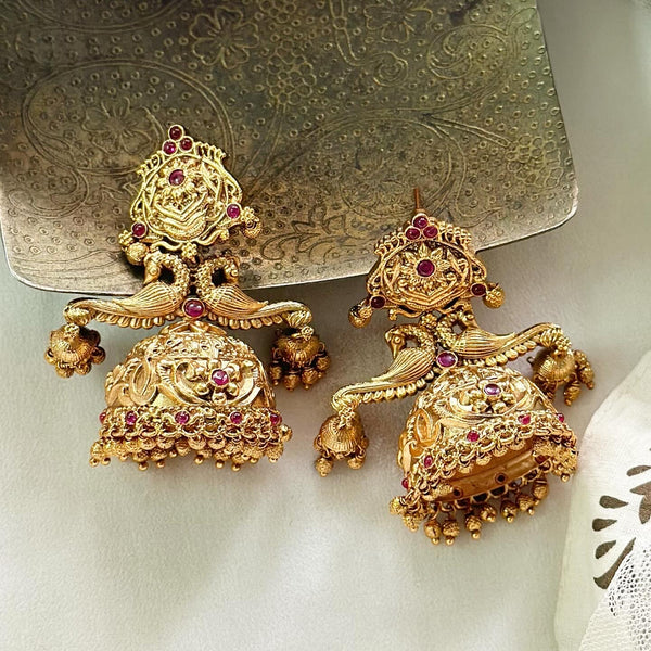 Matte kemp double peacock hinge crafted jumkhas