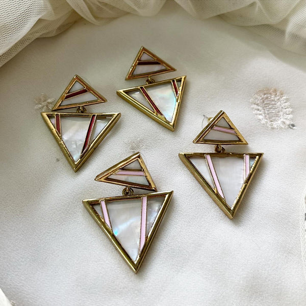 Mother of Pearl Trapeze earrings - Adorna