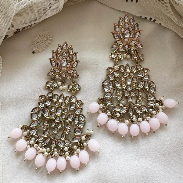 Thee-Thamarai jumbo Polki danglers - Adorna