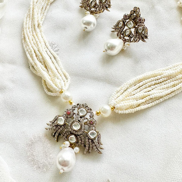 Victoria Peacock party choker set - Adorna