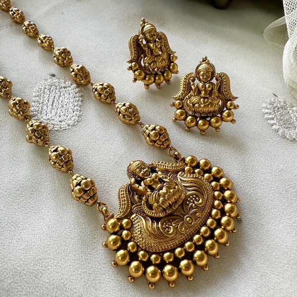 Pure matte Lakshmi beaded mala set