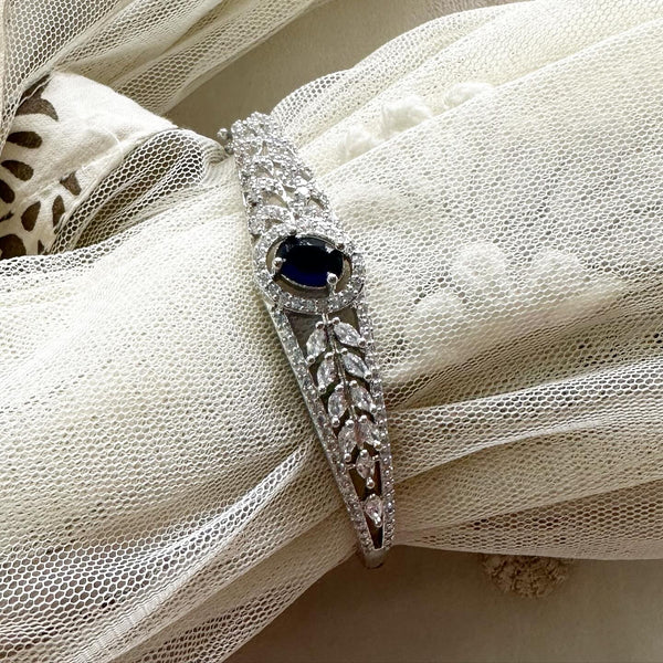 Silver CZ Oval bands bracelet