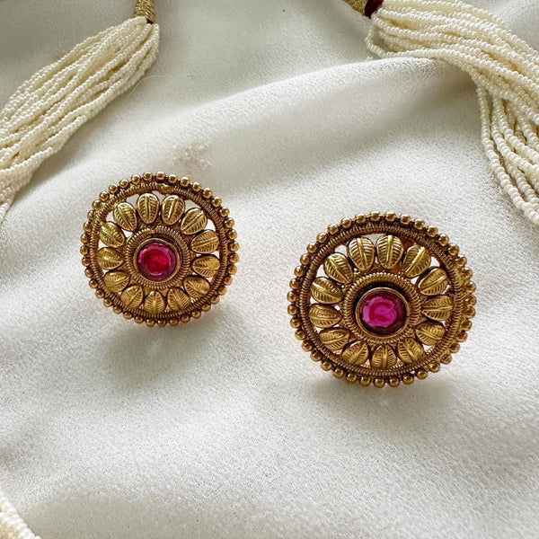 Matte kemp Chakra Pearl bunch short set