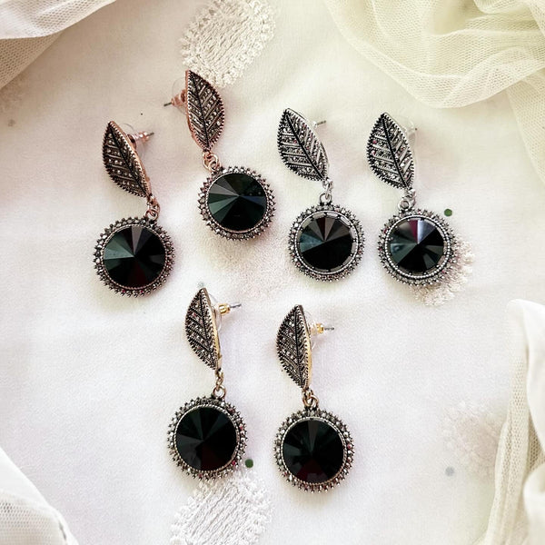 Victoria AD Leaf stone drops earrings