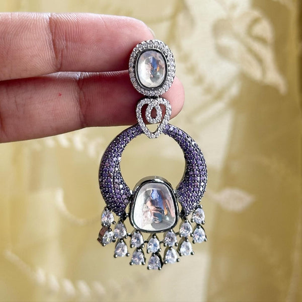 Polki CZ Chaand party earrings