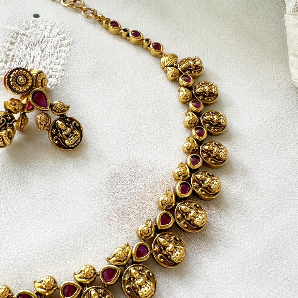 Antique Kemp Lakshmi coin teardrop Paisley short set