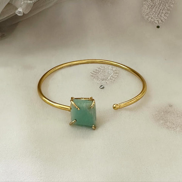 Crown Raw Stone Open bracelet - Adorna