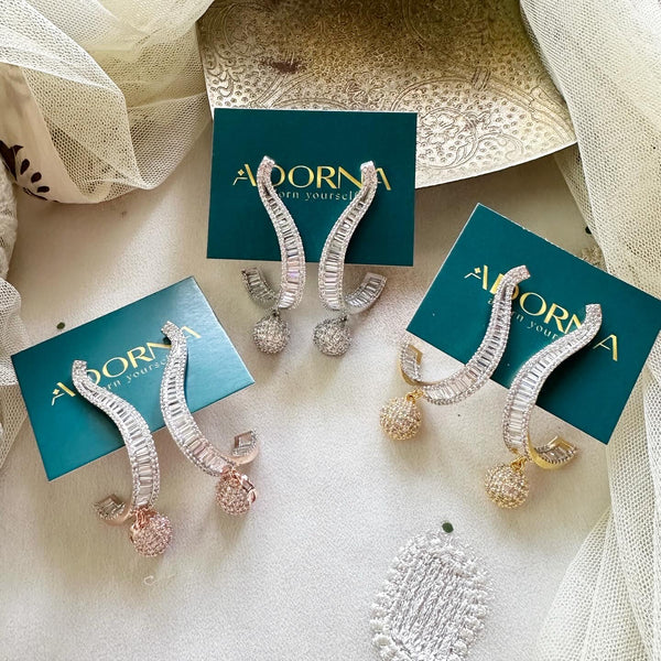 Cocktail spritzen curved earrings