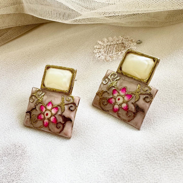 Rectangle Stack Enamel studs