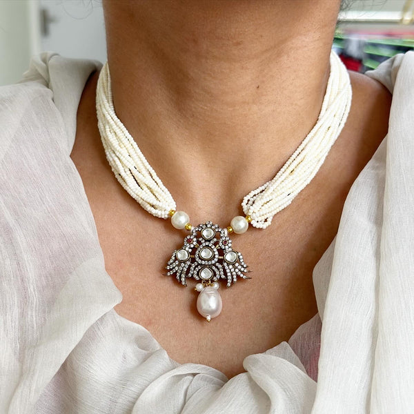 Victoria Peacock party choker set - Adorna
