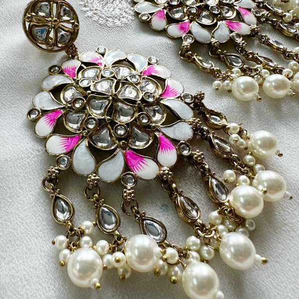 Enamel hand-painted cocktail earrings