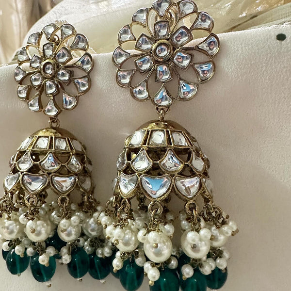 Serene floral jumkhas - White