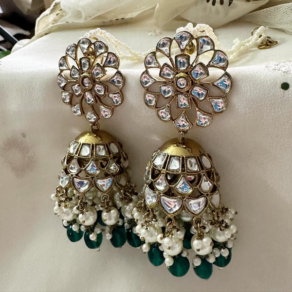 Serene floral jumkhas - White