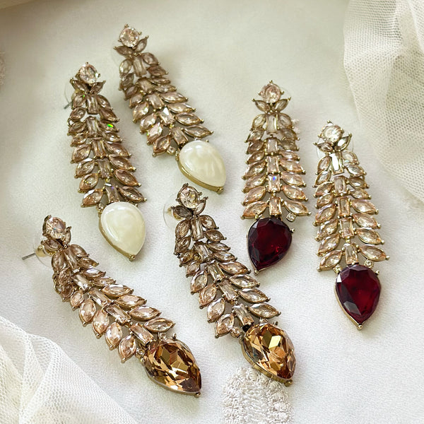 Pine-tear drops LCT earrings
