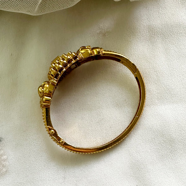 Square Kemp Double Peaocck kada/bracelet