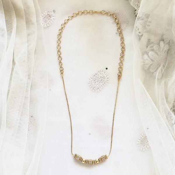 Cube Matte CZ thin neckpiece