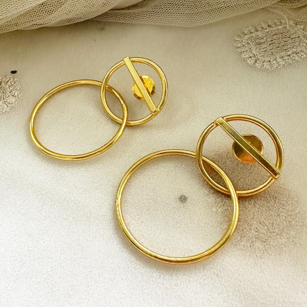 Circle Pendulum ear studs