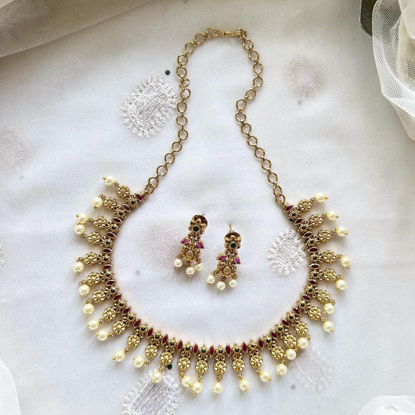 Antique matte Kemp Curved paisley mottu short set