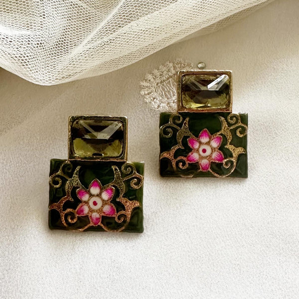 Rectangle Stack Enamel studs
