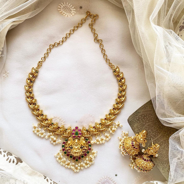 Lakshmi Peacock mala short set - Adorna