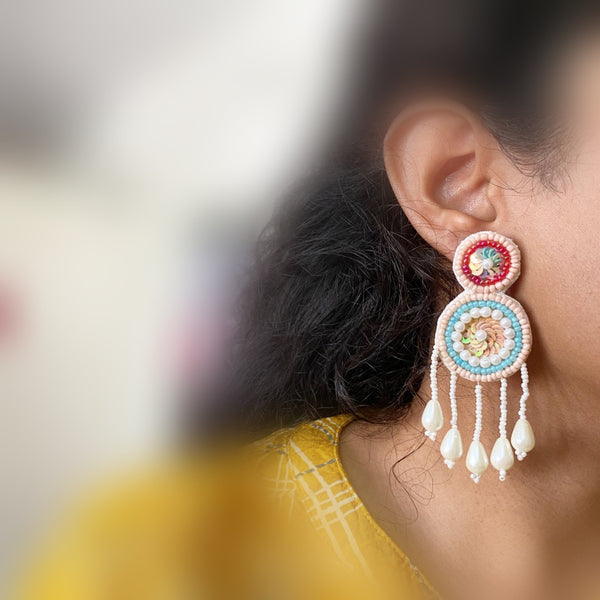 Fabric circles Choker set - Adorna