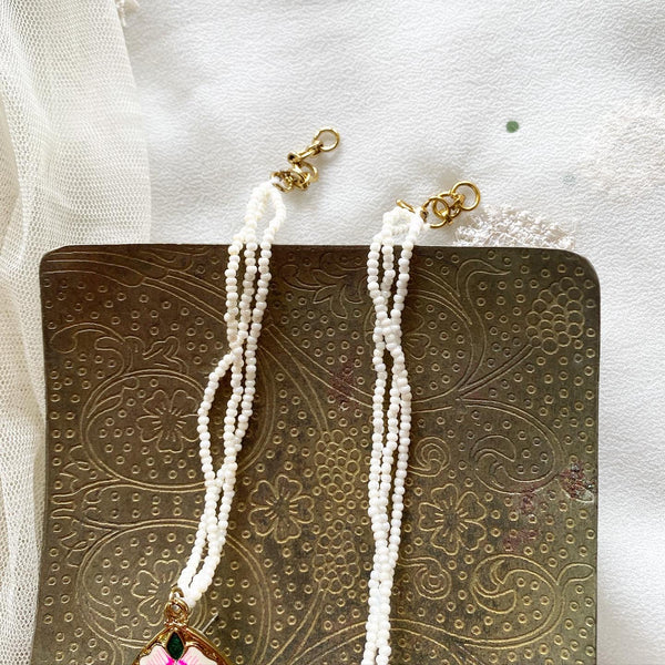 Polki kundan 3 tier-tear drops earrings - Teal much? - Adorna