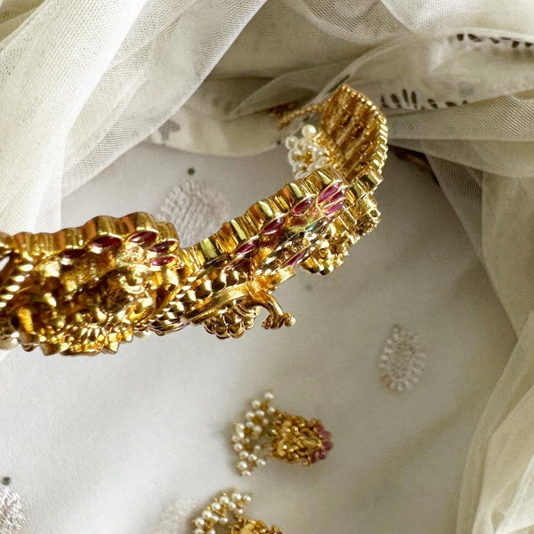 Antique 3D peacock Crown choker set
