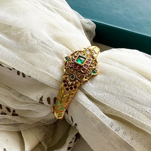 Crown Tiara kada/bracelet - Ruby-Green - Adorna
