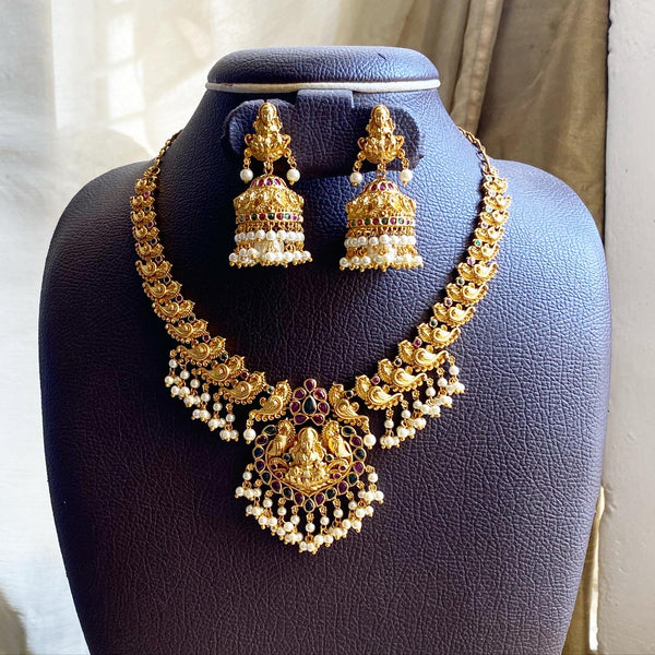 Lakshmi Peacock mala short set - Adorna