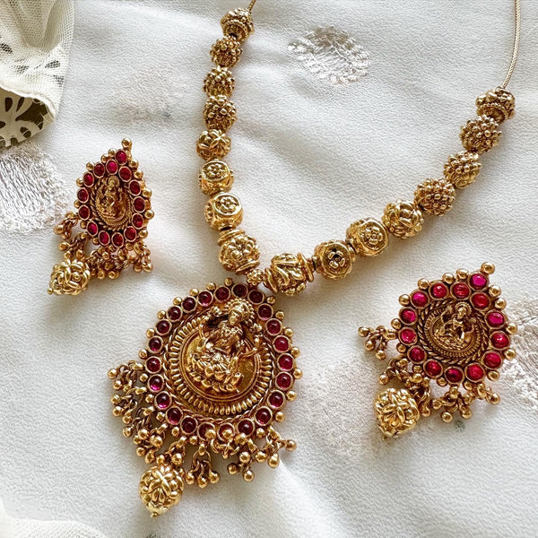 Antique Lakshmi Guntur mala set