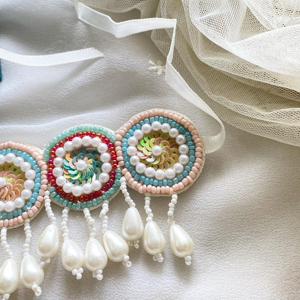 Fabric circles Choker set - Adorna