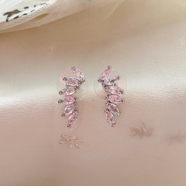 Zirconia frill shrill earrings