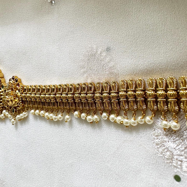 Bridal Antique 3D Peacock Crown hipchain