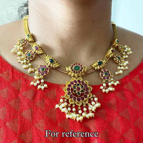 Lotus pendant mesh short set - Full Ruby - Adorna