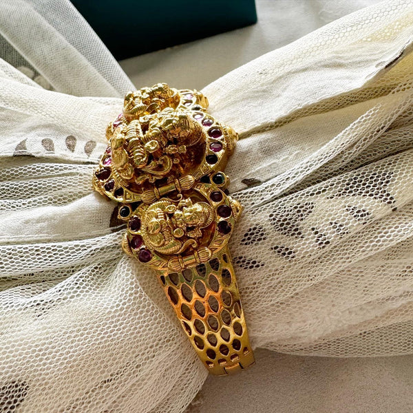 Kemp Lakshmi trio bracelet - Full Ruby - Adorna